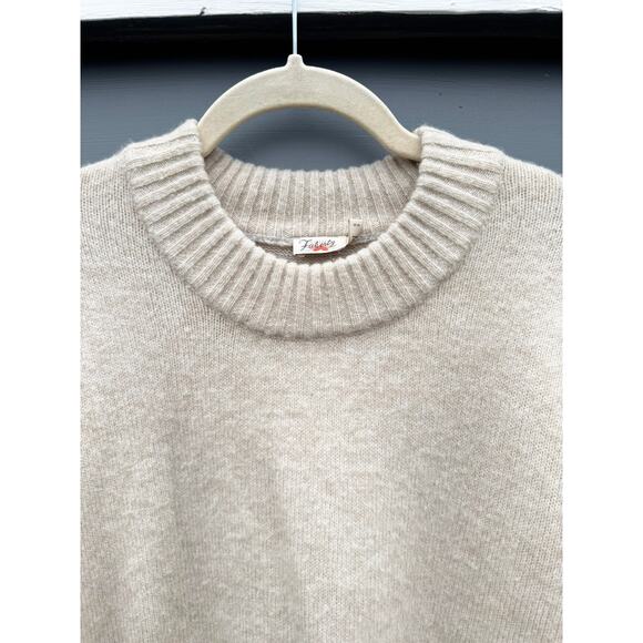 FAHERTY Snowdrift Wool Blend Sweater Oatmeal Large L - Picture 6 of 8